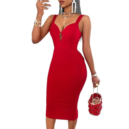 Slit Bow Ruffle Dress