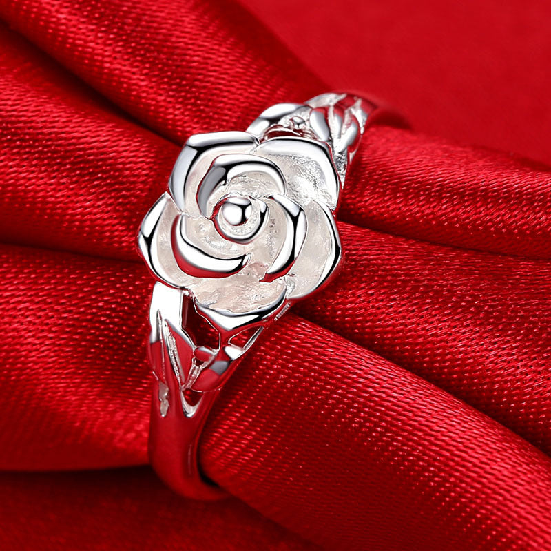 Silver Rose Ring