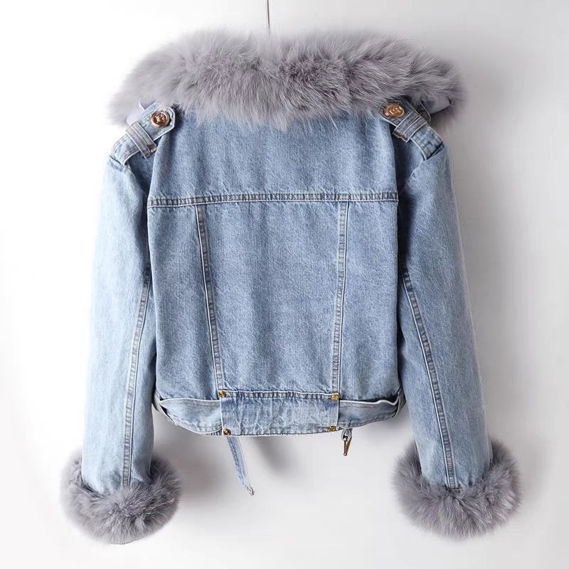 Fur Denim Coat
