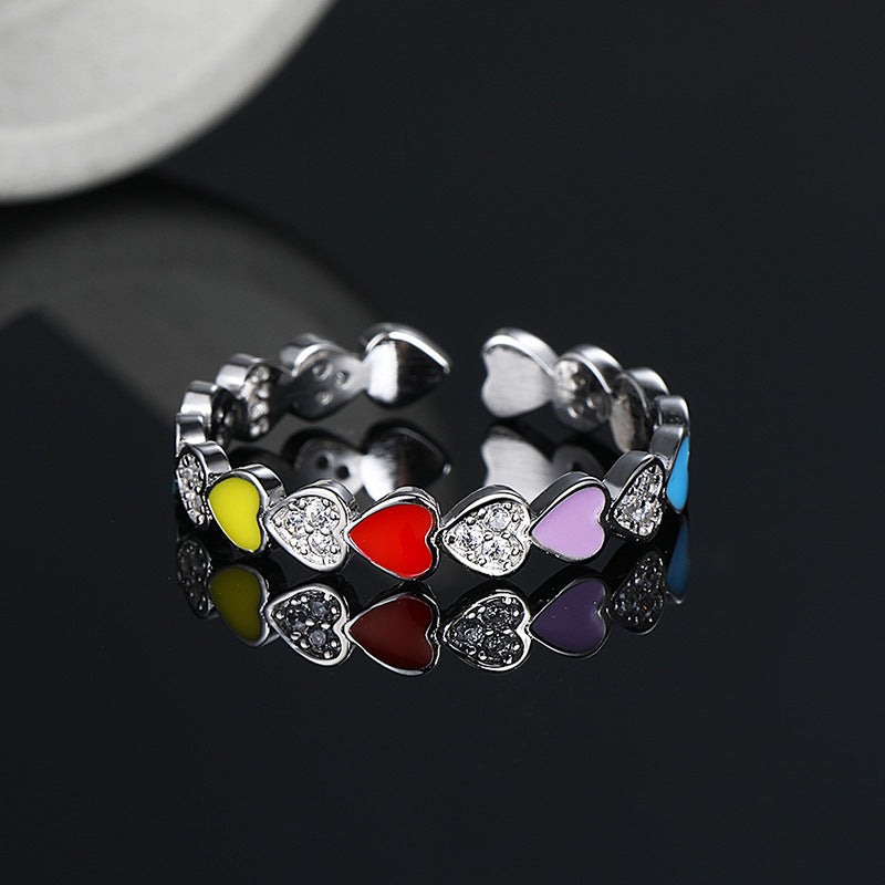 Rainbow Enamel Ring