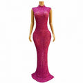 Slim Shiny Rhinestone Birthday Party Host Banquet Dress