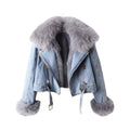 Fur Denim Coat