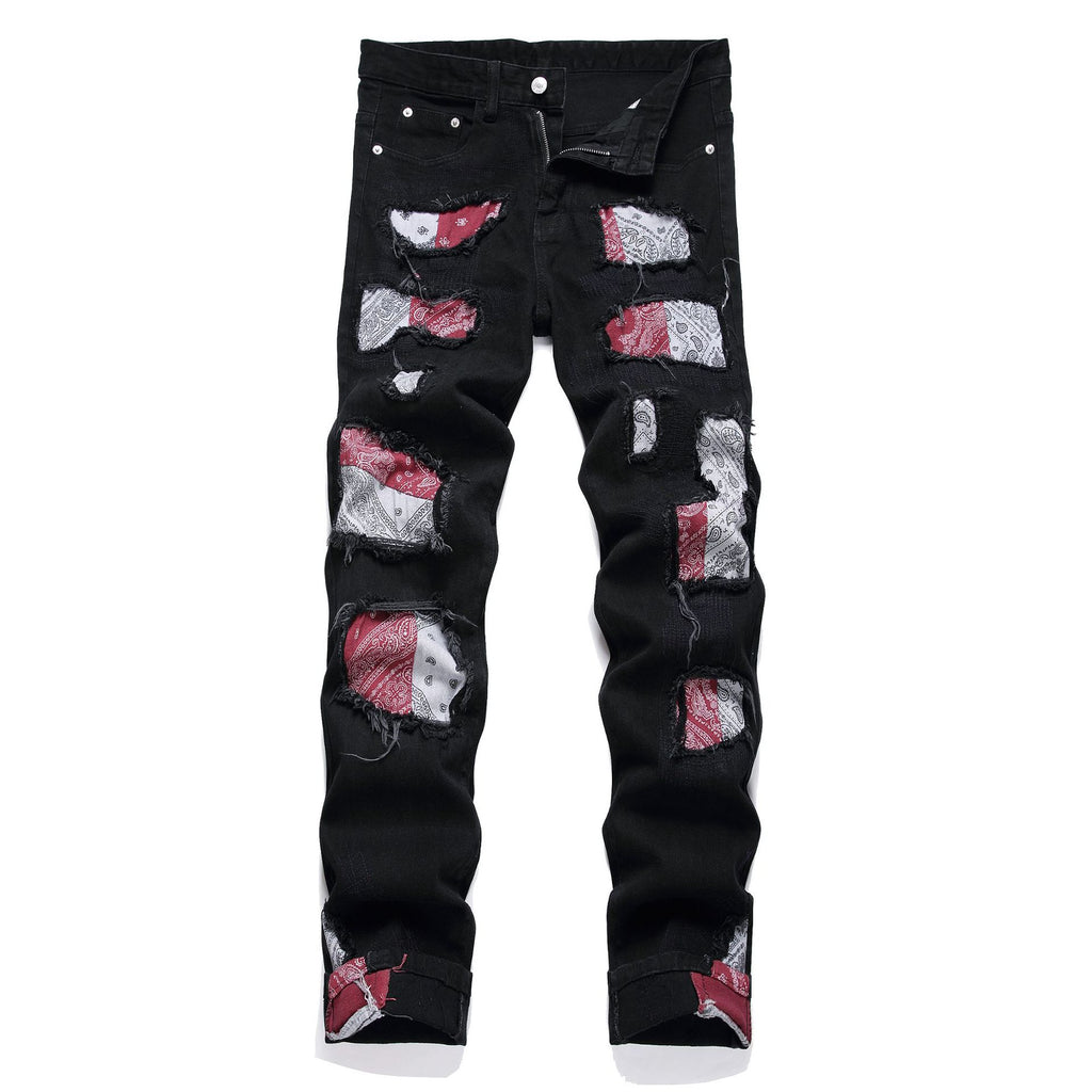 Ripped Patch Jeans
