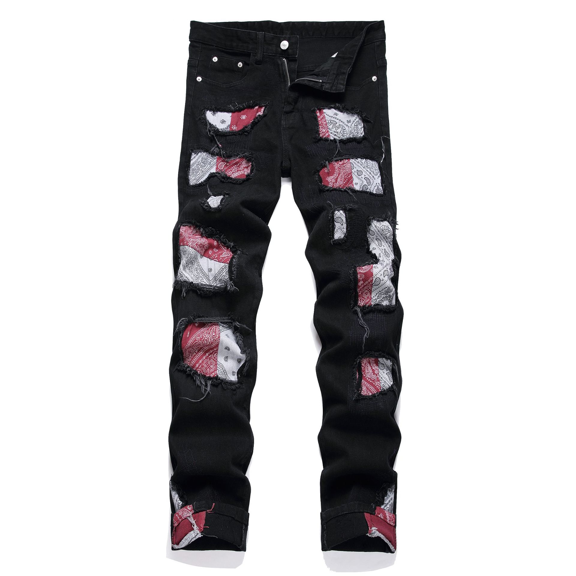 Ripped Patch Jeans