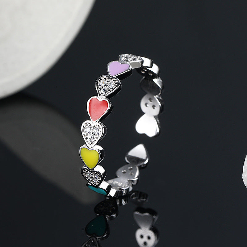 Rainbow Enamel Ring