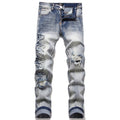 Patched Blue Jeans