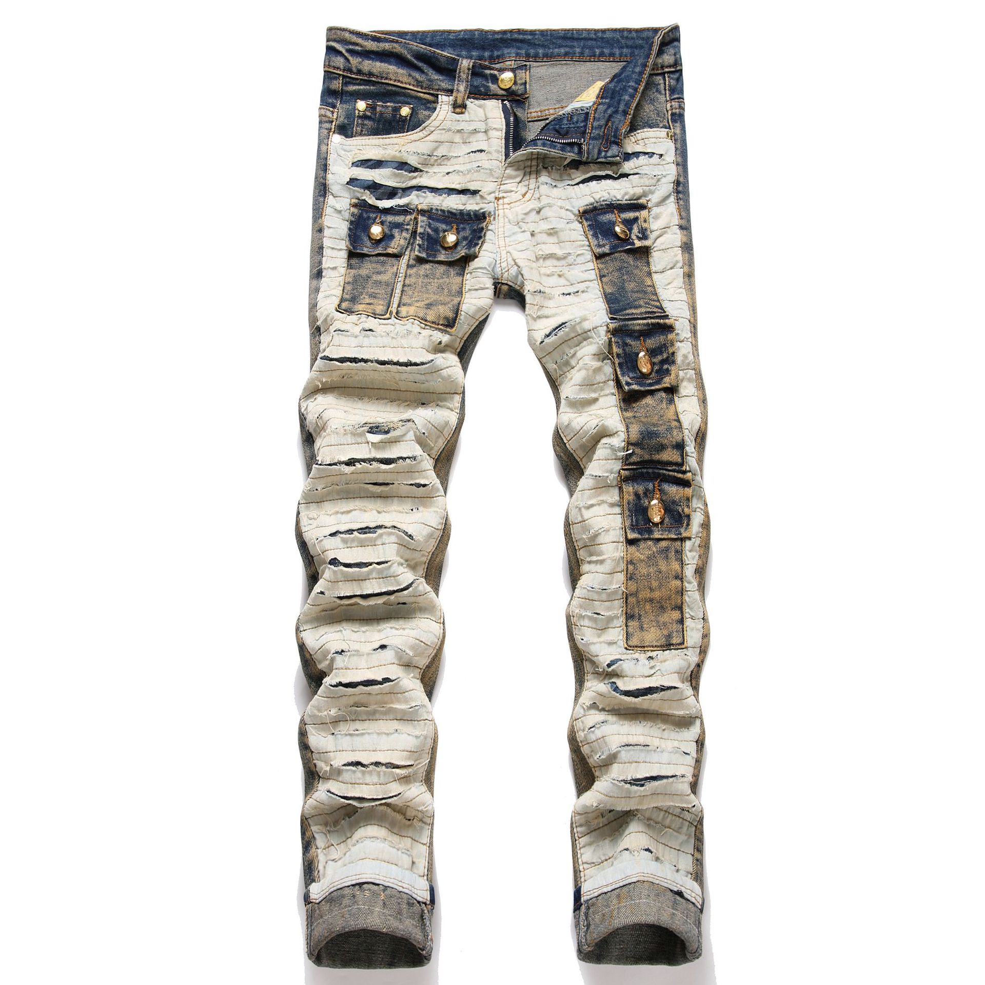 Spliced Pocket Jeans