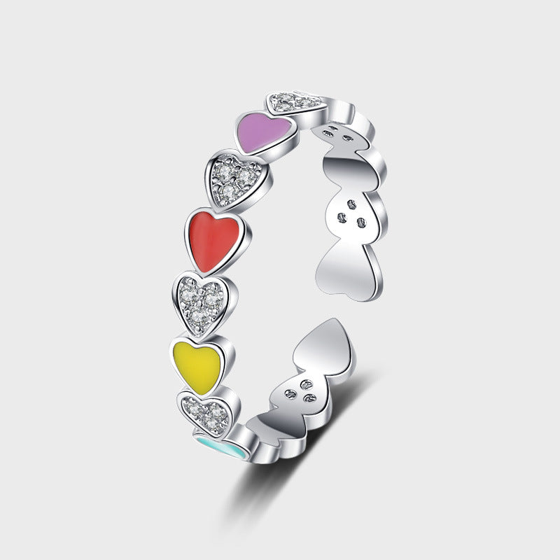 Rainbow Enamel Ring