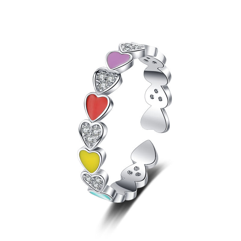 Rainbow Enamel Ring