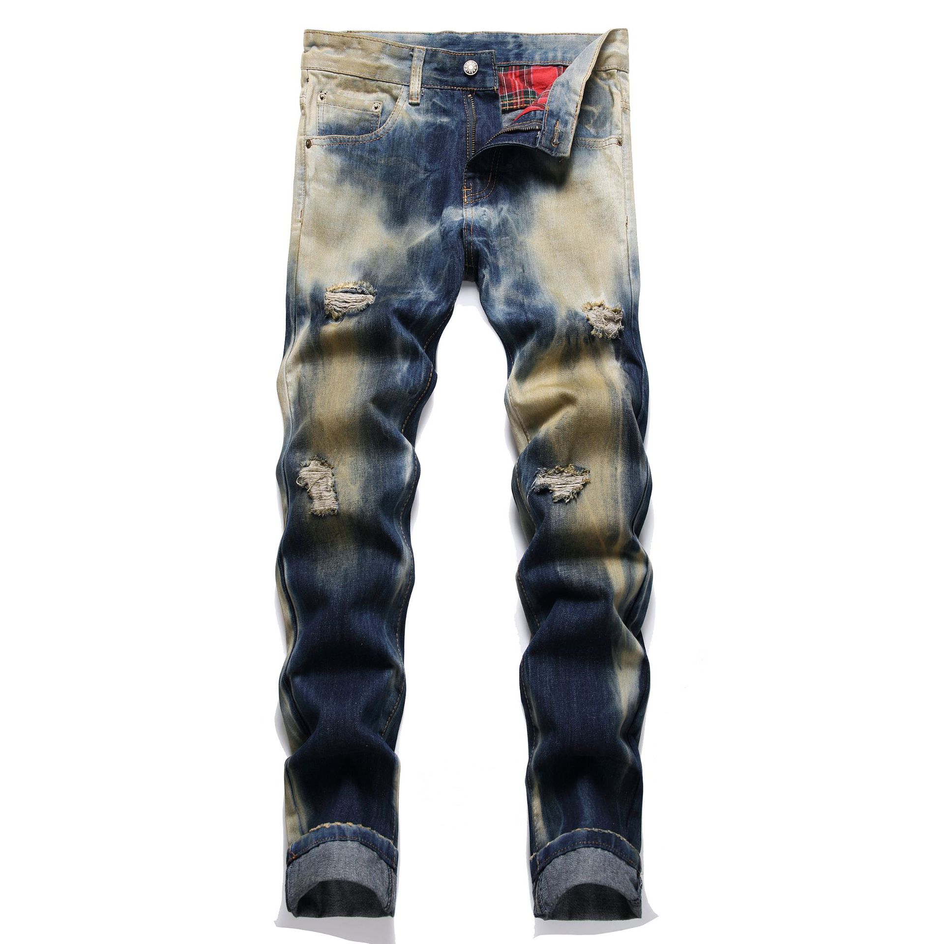 Ripped Patch Jeans