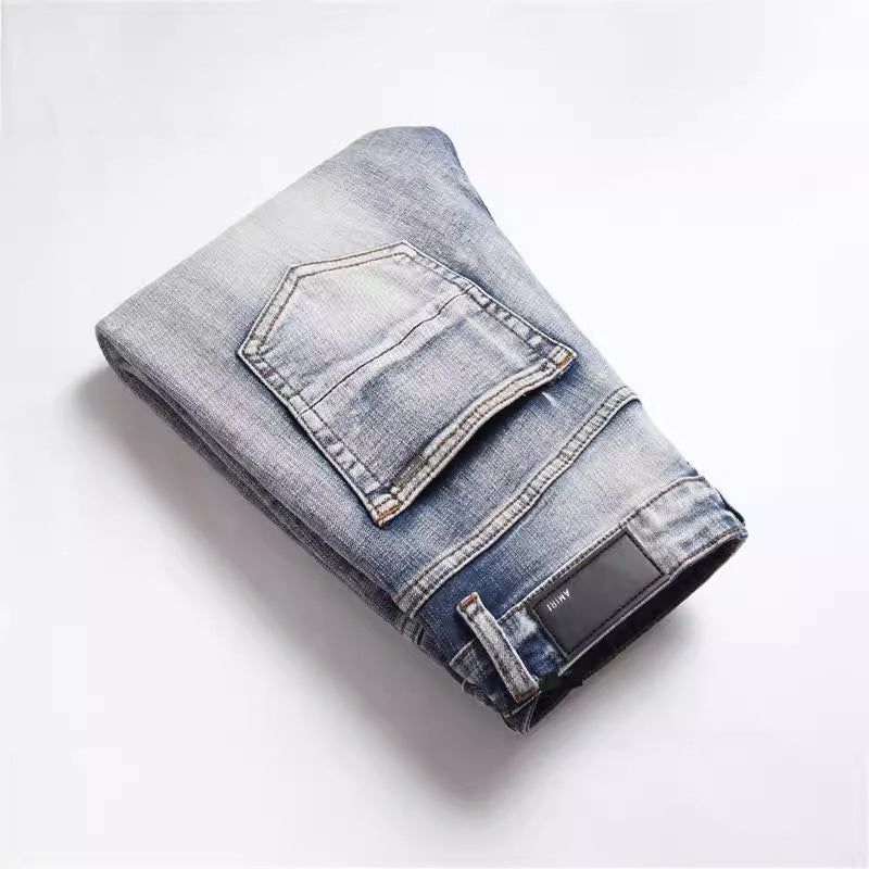Patched Blue Jeans